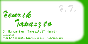 henrik tapaszto business card